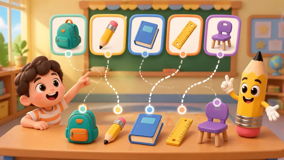 ภาพประกอบเกม Classroom Objects Match