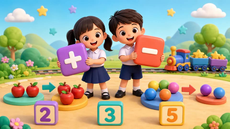 ภาพประกอบเกม Math Adventure ภารกิจบวกลบ